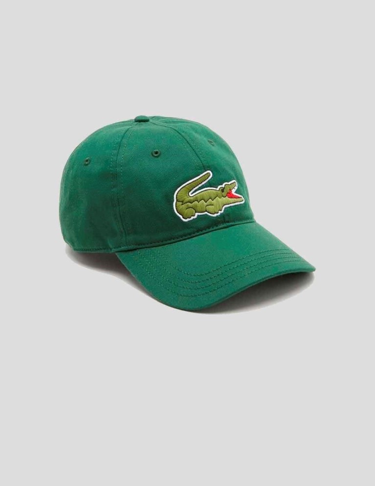 Gorra LACOSTE gorra ajustável em sarga de algodão ecológico vert